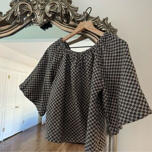 ReifHaus checkerboard linen top small